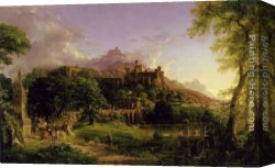 Departure Canvas Paintings - The Departure by Thomas Cole