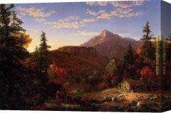 Hunters Canvas Paintings - The Hunter's Return by Thomas Cole