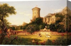 Thomas Cole Canvas Paintings - The Past by Thomas Cole
