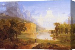 Journey Canvas Paintings - The Pilgrim of the World on His Journey by Thomas Cole