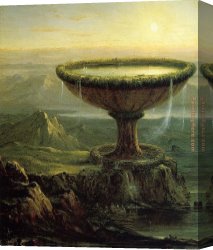 Goblet Canvas Paintings - The Titans Goblet by Thomas Cole