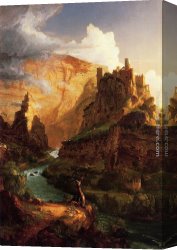 The Danube Valley Near Regensburg Canvas Paintings - Valley of the Vaucluse by Thomas Cole