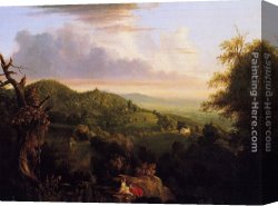 Daniel Canvas Paintings - View of Monte Video, Seat of Daniel Wadsworth, Esq. by Thomas Cole