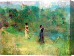 A Summer Idyll Canvas Paintings - Summer by Thomas Dewing
