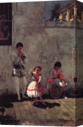 A Street Scene in Bern Canvas Paintings - A Street Scene in Seville by Thomas Eakins