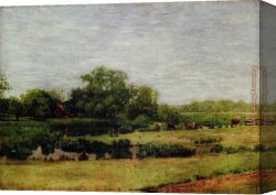 A Goat in a Meadow Canvas Paintings - The Meadows, Gloucester by Thomas Eakins