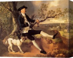 Thomas Gainsborough Canvas Paintings - John Plampin by Thomas Gainsborough