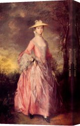 Thomas Gainsborough Canvas Paintings - Mary Countess of Howe by Thomas Gainsborough