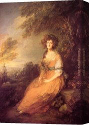 Thomas Gainsborough Canvas Paintings - Mrs Sheridan by Thomas Gainsborough