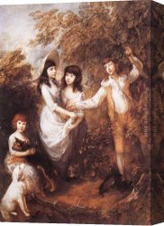 Thomas Gainsborough Canvas Paintings - The Marsham Children by Thomas Gainsborough