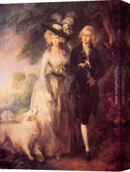 Thomas Gainsborough Canvas Paintings - The Morning Walk by Thomas Gainsborough
