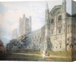 South Canvas Paintings - Ely Cathedral from the South-East (after James Moore) by Thomas Girtin