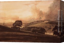 South Canvas Paintings - Harewood House, Yorkshire, from the South-East by Thomas Girtin