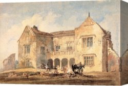 Nicholas Canvas Paintings - St Nicholas Hospital, Richmond, Yorkshire by Thomas Girtin
