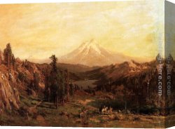 California Canvas Paintings - Mount Shasta and Castle Lake, California by Thomas Hill