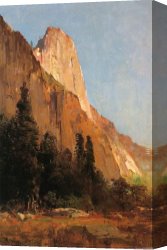 Yosemite Canvas Paintings - Sentinel Rock, Yosemite by Thomas Hill