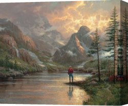 Kinkade Canvas Paintings - almost heaven by Thomas Kinkade