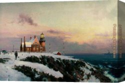 Island, Canvas Paintings - BLOCK ISLAND by Thomas Kinkade