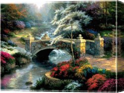 Bonaparte at The Bridge of Arcole Canvas Paintings - Bridge of Hope by Thomas Kinkade