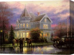 Christmas Canvas Paintings - CHRISTMAS MEMORIES by Thomas Kinkade