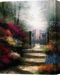 Thomas Gainsborough Canvas Paintings - Garden Of Promise by Thomas Kinkade