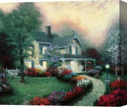Heart Canvas Paintings - Home Is Where The Heart Is by Thomas Kinkade