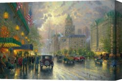 The Spirit of New York Canvas Paintings - New York 5th Avenue by Thomas Kinkade