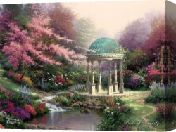 Serenity Canvas Paintings - Pools of Serenity by Thomas Kinkade