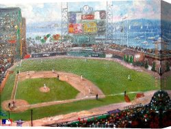 Francisco Miralles Canvas Paintings - San Francisco Giants by Thomas Kinkade