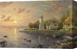Serenity Canvas Paintings - Serenity Cove by Thomas Kinkade