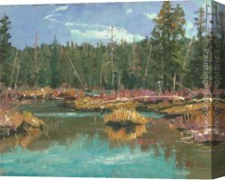 Dreamy Creek II Canvas Paintings - Stanley Creek by Thomas Kinkade