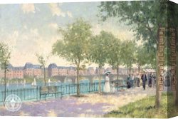 October Stroll Canvas Paintings - Sunday Stroll by Thomas Kinkade