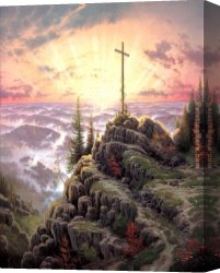 Sunrise Canvas Paintings - Sunrise by Thomas Kinkade