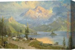 Cross in The Wilderness Canvas Paintings - The Edge of Wilderness by Thomas Kinkade