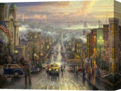 Heart Canvas Paintings - The Heart of San Francisco by Thomas Kinkade