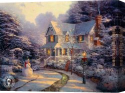 Christmas Canvas Paintings - The Night Before Christmas by Thomas Kinkade