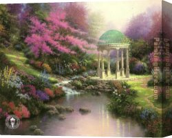 Serenity Canvas Paintings - the Pools of Serenity I by Thomas Kinkade