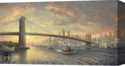 Old Windmill, East Hampton, Long Island, New York Canvas Paintings - The Spirit of New York by Thomas Kinkade