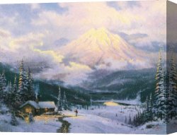 Home Canvas Paintings - The Warmth Of Home by Thomas Kinkade