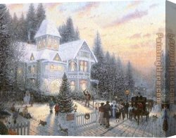 Christmas Canvas Paintings - Victorian Christmas by Thomas Kinkade