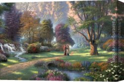 Kinkade Canvas Paintings - Walk of Faith by Thomas Kinkade