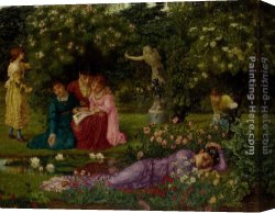 Matthew Canvas Paintings - An Idyll by Thomas Matthews Rooke