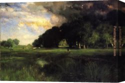 Storm Canvas Paintings - Approaching Storm by Thomas Moran