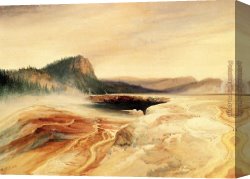 Spirit of Spring Canvas Paintings - Giant Blue Spring, Yellowstone by Thomas Moran