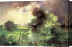 Old Windmill, East Hampton, Long Island, New York Canvas Paintings - June, East Hampton by Thomas Moran