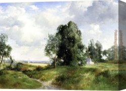 Old Windmill, East Hampton, Long Island, New York Canvas Paintings - Old Windmill,East Hampton,Long Island,New York by Thomas Moran