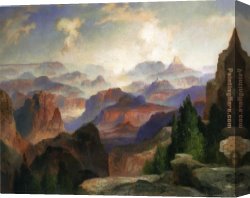 Grand Canvas Paintings - The Grand Canyon by Thomas Moran