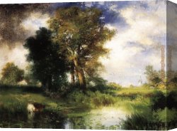 Storm Canvas Paintings - The Passing Storm by Thomas Moran