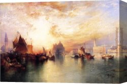 Venice Canvas Paintings - Venice, from near San Giorgio by Thomas Moran