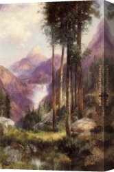 Fall Canvas Paintings - Yosemite Valley Vernal Falls by Thomas Moran